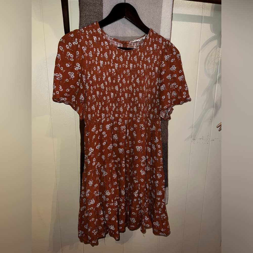 Orange Floral Sundress